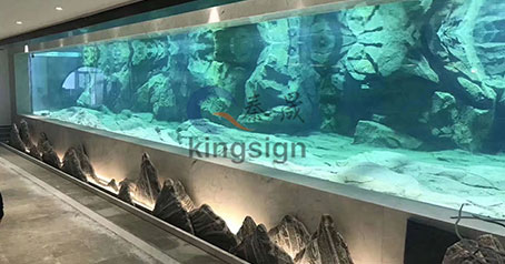 Proyecto de tanque de acuario acrílico del vestíbulo del hotel Nantong.