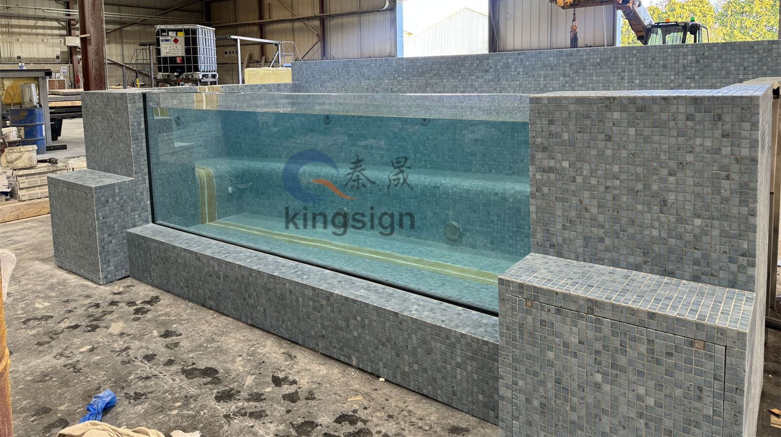 Hoja acrílica de 80 mm de espesor de Kingsign para la ventana de piscina de pantalla