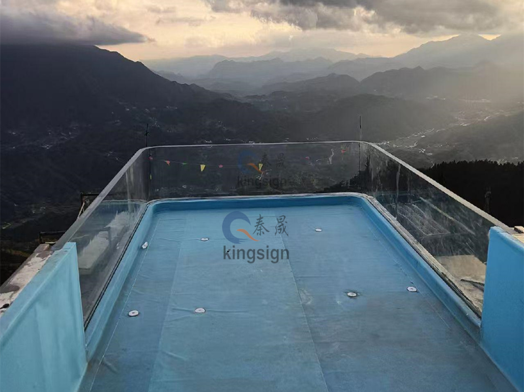 Instalación de Windows de la piscina acrílica de Kingsign U