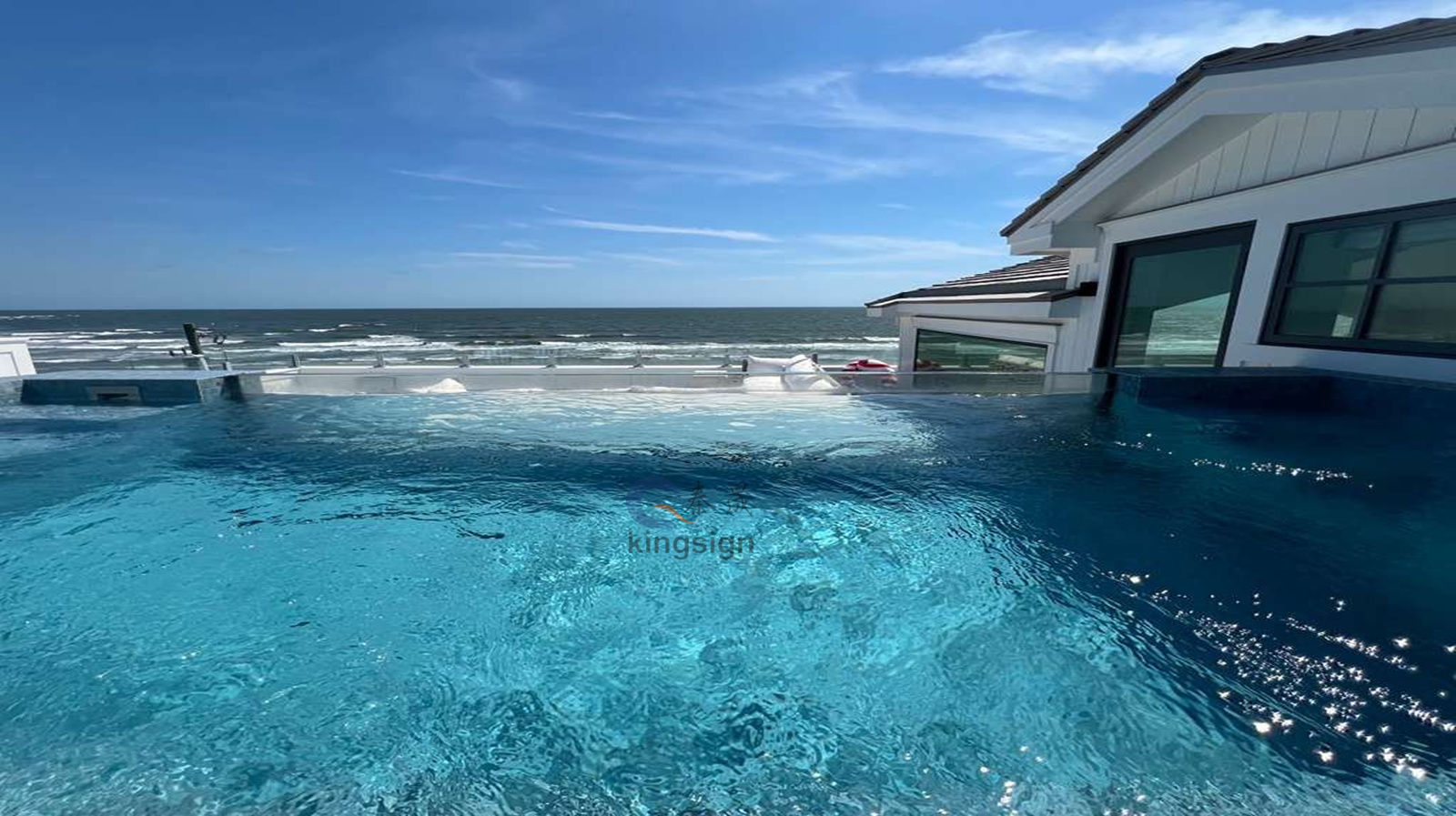 Panel de bloques de acrílico Kingsign para ventana de piscina