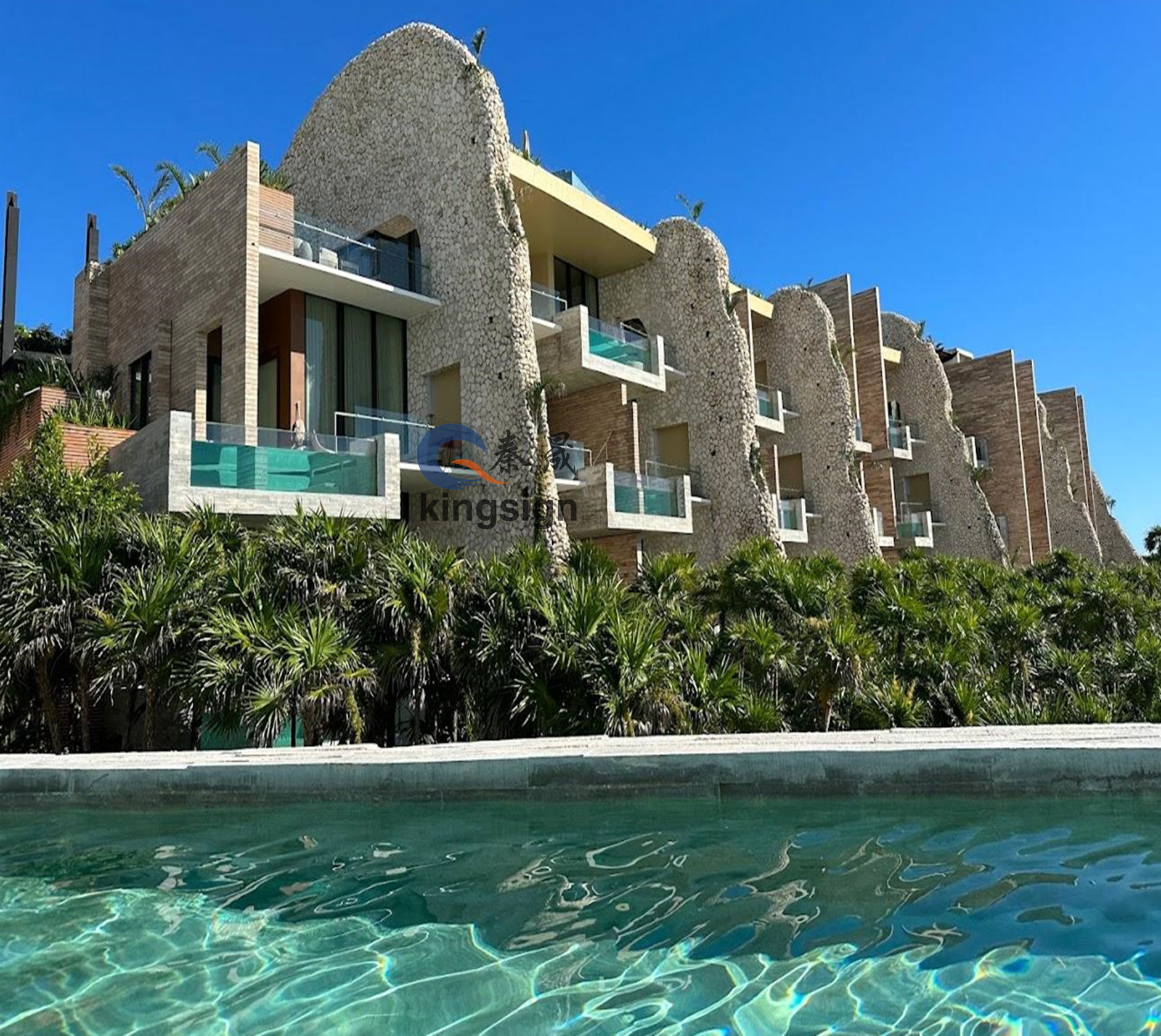 Ventana de acrílico para piscina y panel de visualización Kingsign